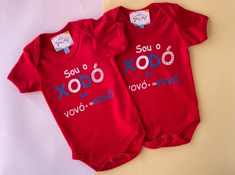 BODY TEMÁTICO XODÓ DA VOVÓ E DO VOVÔ - VERMELHO