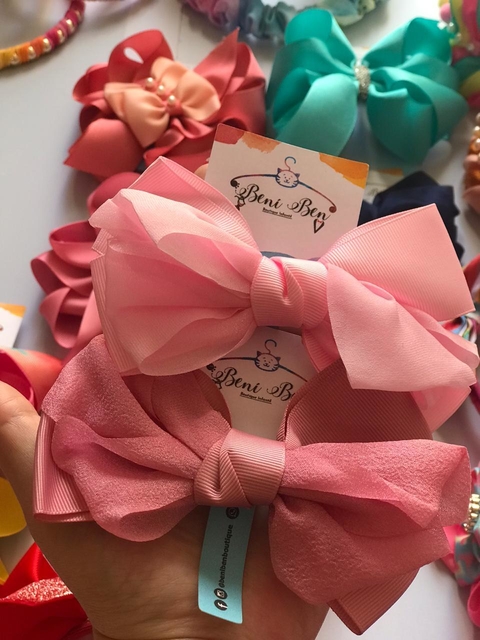 LAÇO DE CABELO ROSÊ - GRANDE