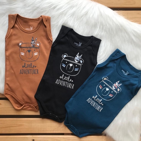 BODY BEBÊ REGATA - PEQUENO AVENTUTEIRO - KIKO BABY 7192