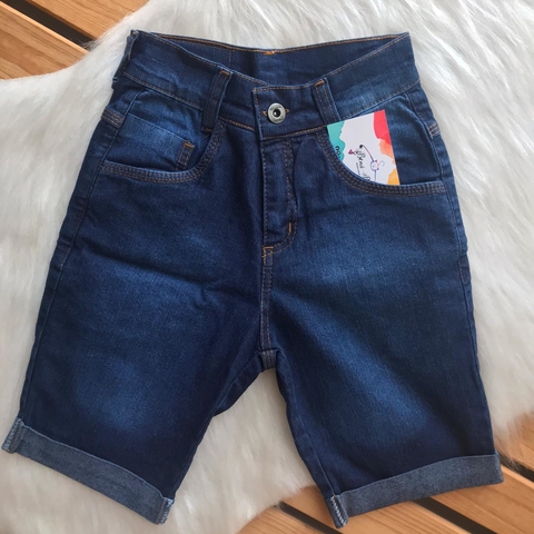 BERMUDA JEANS MASCULINA - BARRA VIRADA
