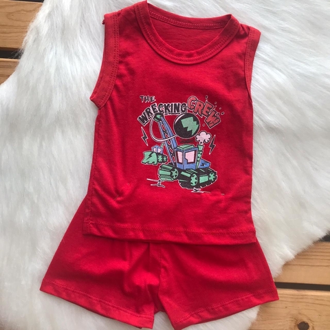 CONJUNTO BASIQUINHO BEBÊ REGATA - TRATOR