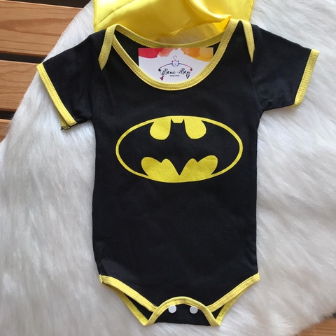BODY TEMÁTICO BEBÊ - BATMAN COM CAPA