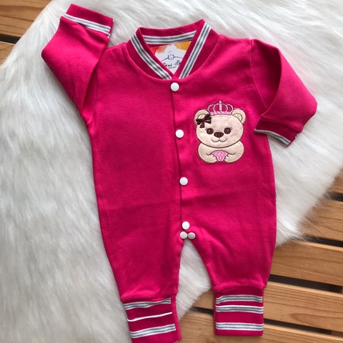 MACACÃO LONGO PARA BEBÊ COM PÉS REVERSÍVEIS - URSINHA