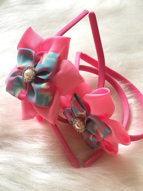 TIARA DE CABELO MODELO FLOR - COLORIDA