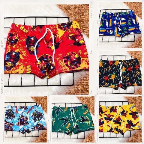 SUNGA BOX INFANTIL - PERSONAGENS