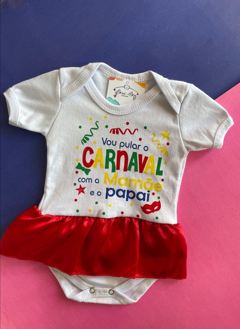 BODY CARNAVAL COM SAIA - VERMELHO