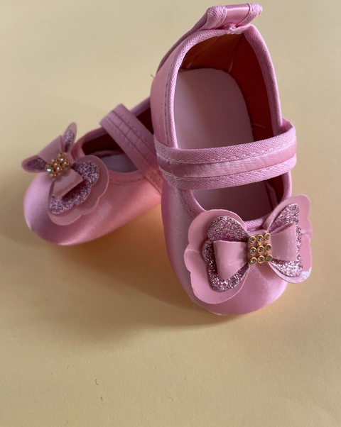 SAPATILHA BABY COM LAÇO - ROSA