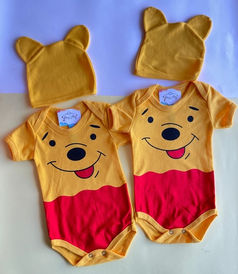 KIT BODY TEMÁTICO + TOUCA - POOH