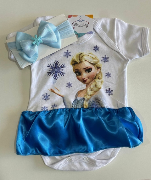 KIT BODY TEMÁTICO + LAÇO FROZEN