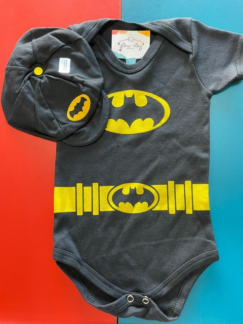 KIT BODY TEMÁTICO + BOINA BATMAN