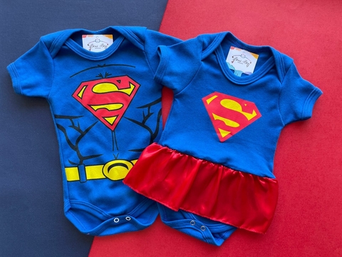 BODY TEMÁTICO - SUPERMAN & SUPERGIRL