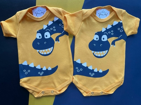 BODY TEMÁTICO DINOSSAURO - AMARELO
