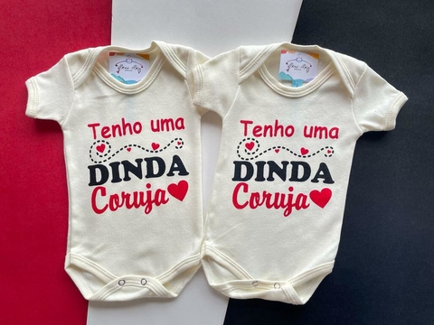 BODY TEMÁTICO - DINDA CORUJA - OFF WHITTE