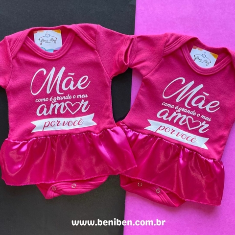 BODY TEMÁTICO - COMO É GRANDE O MEU AMOR - PINK