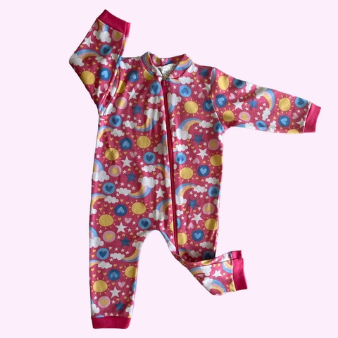 MACACÃO MANGA LONGA COM ZÍPER - ARCO-ÍRIS - KAPPES