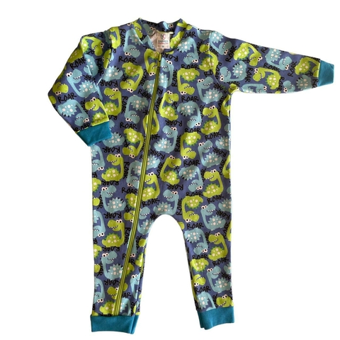 MACACÃO MANGA LONGA COM ZÍPER - DINOSSAUROS - KAPPES