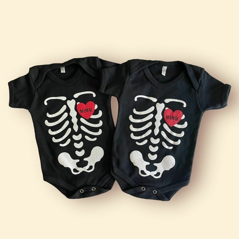 BODY TEMÁTICO HALLOWEEN - ESQUELETO