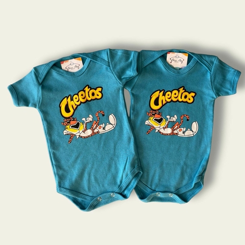 BODY TEMÁTICO SALGADINHOS - CHEETOS AZUL