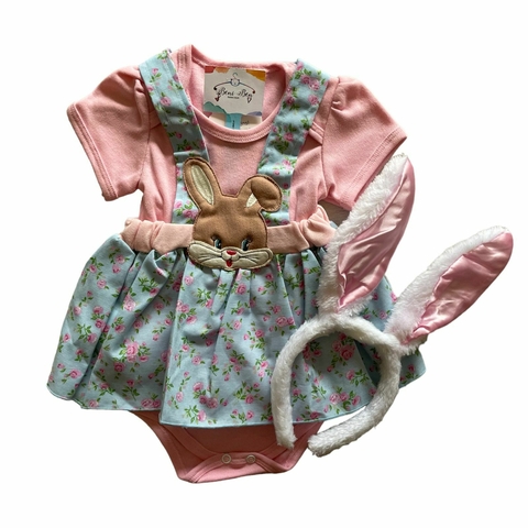 KIT PÁSCOA INFANTIL - COELHINHA FLORAL AZUL