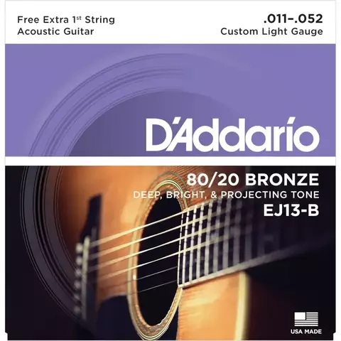 Enc. Daddario Violão aço Ej13 80/20 bronze - 011 - comprar online