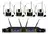 MICROFONE SEM FIO QUADRUPLO KT4 HH Digital 80 canais HEADSET
