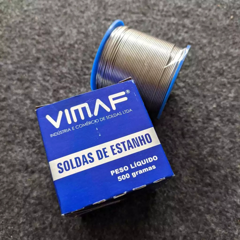 ESTANHO PARA SOLDA, 1MM, LIGA 60/40, 500G VIMAF