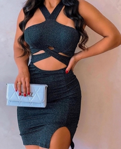 Vestido Lurex Recorte