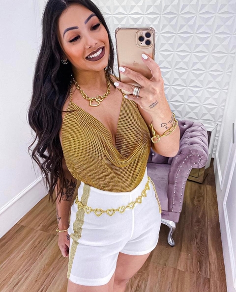 Shorts Branco Festa