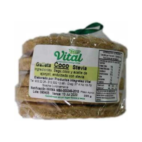 GALLETA VITAL CON STEVIA / SAL MARINA 220 GR/ 5 UNDS - comprar en línea
