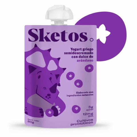 YOGURT GRIEGO SEMIDESCREMADO CON DULCE DE ARANDANOS SKETOS