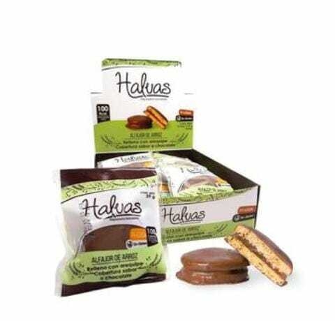 ALFAJOR DE ARROZ CON AREQUIPE Y CHOCOLATE HALVAS 39 GR - comprar en línea