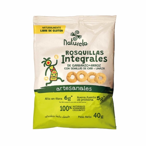 ROSQUILLAS INTEGRALES DE ARROZ + GARBANZO NATURELA