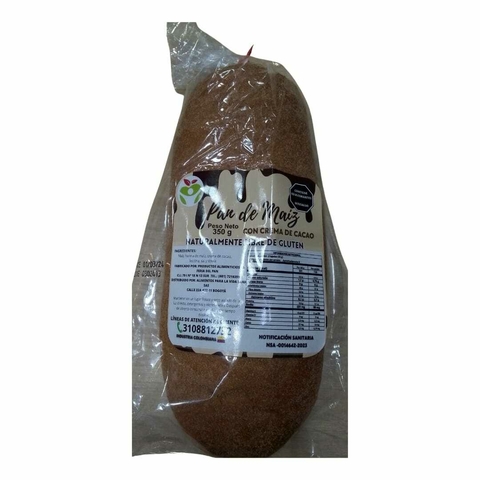 PAN DE MAIZ CON CREMA DE CACAO