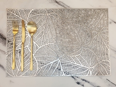 Plato de Sitio PVC Rectangular Plateado