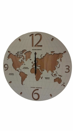 RELOJ MAPAMUNDI 60CM