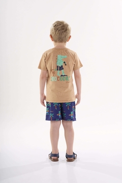 Conjunto camisa e short microfibra jacaré - comprar online