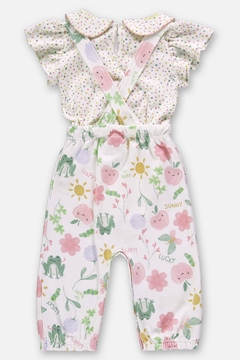 Conjunto Body Golinha e jardineira sapinho com faixa de cabelo - comprar online