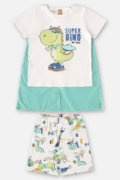 Pijama Dino com capa