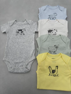 Kit Body Manga Curta Animais - comprar online