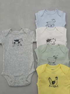 Kit Body Manga Curta Animais na internet