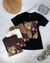 T-Shirt oncinha preta colorida - Amaya Loja