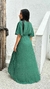 Vestido envelope poá verde - Amaya Loja