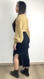 Tricot manga bufante bege
