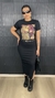 T-Shirt oncinha preta colorida - comprar online