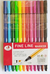 Kit 12 Canetas Hidrográficas Ponta Fina 0.4mm Fine Line - comprar online
