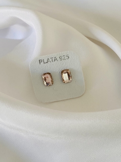 Aros Chispa Emerald Cut - comprar online