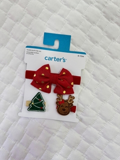 Set Vincha +Moños navideños - comprar online