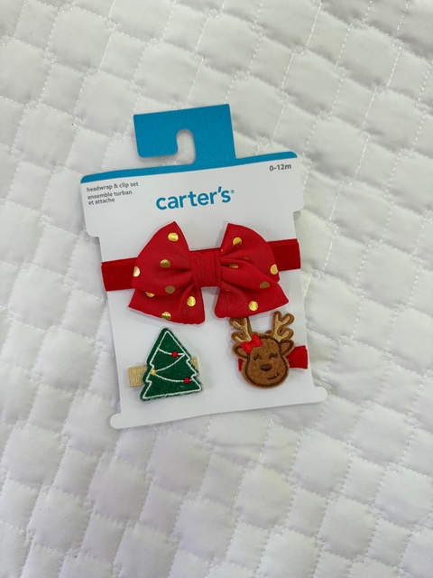 Set Vincha +Moños navideños