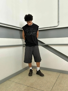 D RUNNING BOXY TANK TOP BLACK - comprar online