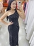 Vestido Longo Paete preto Juliana manga única - comprar online
